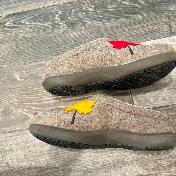 LL Bean Daybreak Scuff Fall Leaves Leaf Wool Women’s House shoe Slipper Size 6 - Picture 7 of 7